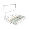 Letto a scomparsa da una piazza e mezza “Appendiabiti bed” Materasso 140cm  – Night&Day